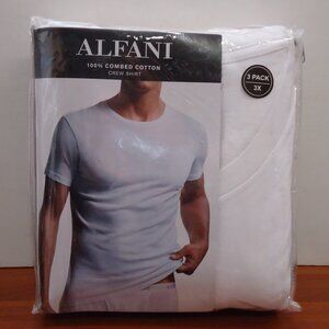 Alfani 3-Pack Men's Big & Tall 100% Cotton Crew-Neck T-Shirts White Size 1X